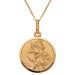 9ct Yellow Gold Round St Christopher Pendant