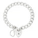 Sterling Silver 8.75mm Curb Padlock Bracelet