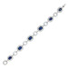 18ct White Gold Sapphire, Diamond & Rock Crystal Bracelet