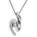 9ct White Gold Diamond Pendant