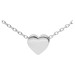 9ct White Gold Heart Necklace 