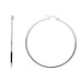 9ct White Gold 4.7cm Hoop Earrings