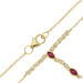 9ct Yellow Gold Ruby Necklace