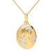 9ct Yellow Gold Diamond Oval Locket