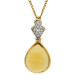 18ct Yellow Gold Citrine & Diamond Pendant