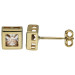 9ct Yellow Gold 5mm Square Cubic Zirconia Stud Earrings