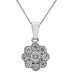 18ct White Gold Diamond Flower Pendant