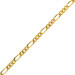 9ct Yellow Gold 4.52mm Filed Figaro Chain Bracelet