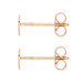 9ct Rose Gold Heart Stud Earrings