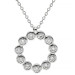 18ct White Gold & Diamond Bubble Pendant