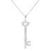 18ct White Gold 0.24ct Diamond Key Pendant