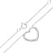 18ct White Gold Diamond Heart Shape Pendant Necklace