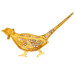Amethsyt & Peridot Pheasant Brooch
