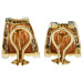Pre-Owned 14ct Yellow Gold Diamond Fan Clip Earrings