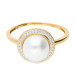 18ct Gold Pearl & Diamond Dress Ring