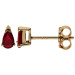 9ct Yellow Gold 5mm Ruby Solitaire Pear Shape Stud Earrings