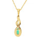 9ct Yellow Gold Emerald & Diamond Twist Pendant