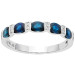 18ct White Gold Diamond and Sapphire Half Eternity Ring