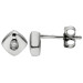 9ct White Gold Diamond Square Solitaire Stud Earrings