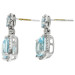 18ct White Gold Diamond & 4.18ct Aquamarine Earrings