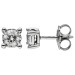 9ct White Gold 0.50ct Diamond Solitaire Stud Earrings
