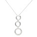9ct White Gold 0.05ct Diamond Circle Drop Pendant