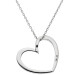 18ct White Gold Diamond Heart Pendant