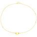 9ct Yellow Gold Heart Box Chain Anklet