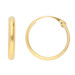 9ct Yellow Gold 12mm Sleeper Hoop Earrings