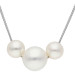9ct White Gold Sliding Trio Pearl Necklace