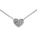 9ct White Gold Diamond Heart Necklace
