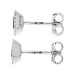 18ct White Gold Diamond & Emerald Earrings