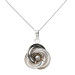 9ct White Gold Twist Pearl Pendant