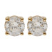 9ct Yellow Gold 0.97ct Natural Diamond Earrings