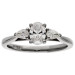 Platinum 0.72ct Lab Grown Diamond Three Stone Ring