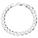 Men's Sterling Silver 9mm Flat Metric Curb Bracelet