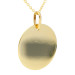 9ct Yellow Gold Round Plaque Necklace - Free Engraving
