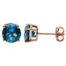 9ct Rose Gold 2.70ct London Blue Topaz Earrings
