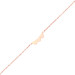 9ct Rose Gold Heart Twist Curb Chain Anklet