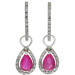 9ct White Gold Diamond &1.00ct Ruby Earrings