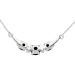 9ct White Gold Sapphire & Diamond Trilogy Necklace