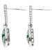 18ct White Gold Diamond & 1.61ct Emerald Drop Earrings