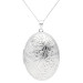 Sterling Silver Large Oval Embossed Locket