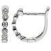 18ct White Gold & Diamond Bubble Hoop Earrings