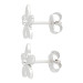 9ct White Gold Flower Stud Earrings