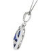 18ct White Gold Diamond & 1.67ct Sapphire Pendant