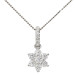 18ct White Gold 0.30ct Diamond Flower Pendant