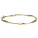 9ct Yellow Gold Fancy Twisted Hinged Bangle