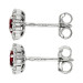 18ct White Gold Diamond & Ruby Earrings