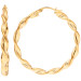9ct Yellow Gold 36mm Twisted Chunky Hoop Earrings